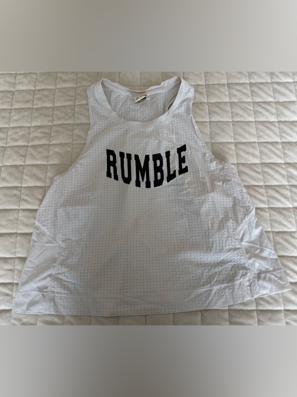 The Upside White Mesh 'RUMBLE' Tank